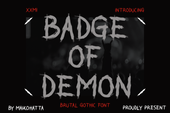 Badge of Demon: A Bold Blackletter Font for Striking Brand Identity