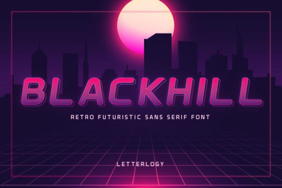 Blackhill: A Retro-Futuristic Sans Serif Font for Digital Branding