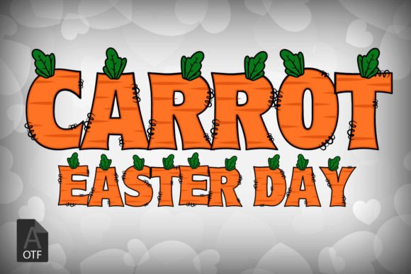 Carrot Easter Day: A Vibrant Color Font for Digital Delight