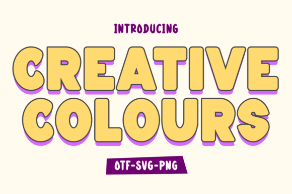Creative Colours: A Playful, Retro Display Font for Editorial Charm