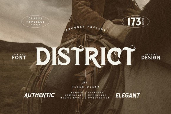 District: A Vintage Serif Font with Quiet Confidence