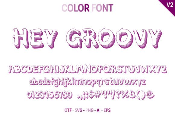 Hey Groovy V2: A Retro Color Font for Editorial Charm