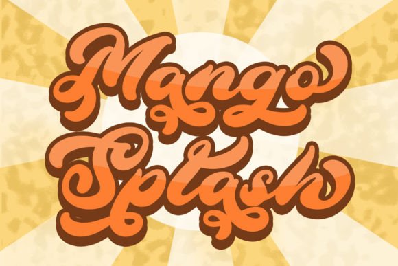 Mango Splash Font: A Bold Retro Script for Standout Branding