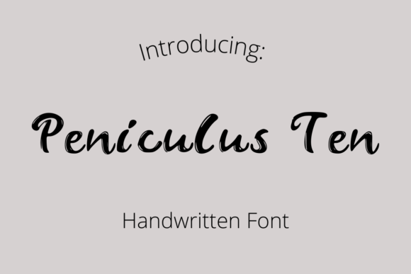 Peniculus Ten: A Thoughtful Script Font for Editorial Warmth