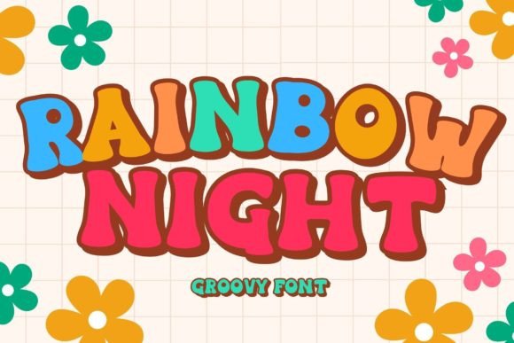 Rainbow Night: A Playful Display Font for Digital Branding