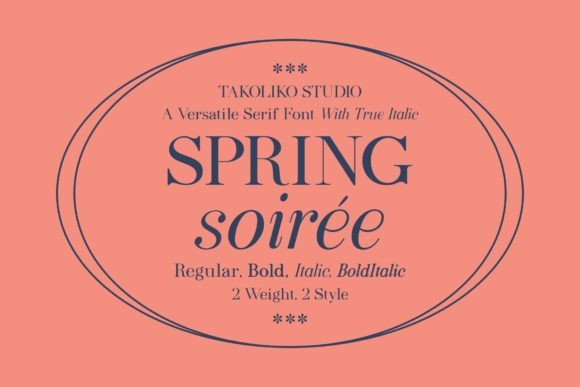 Spring Soiree: A Serif Display Font That Feels Like a First Draft With Personality