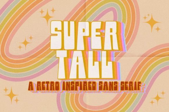 Super Tall Font: Retro Sans Serif for Handmade Labels & Printables